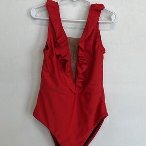 Five Dancewear YXL Red Ruffles